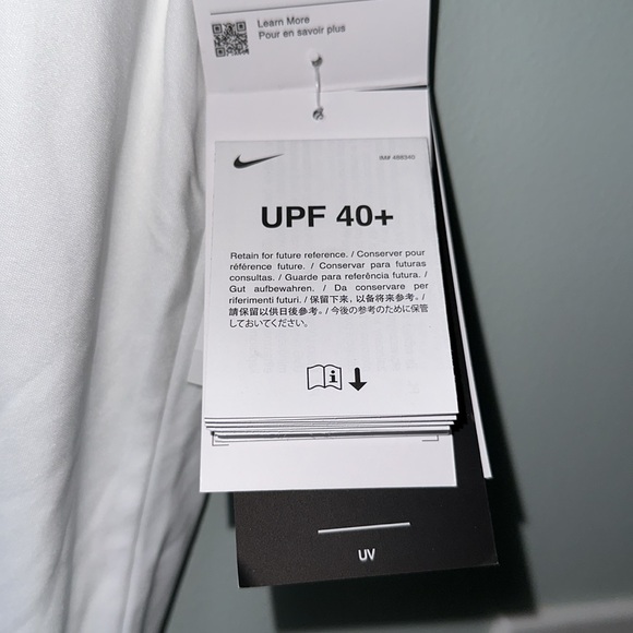 NIKE Men’s Dri-Fit UPF 40+ Hydroguard Swim Shirt White Medium - Picture 9 of 9